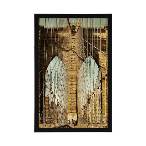 AFFICHE – PONT DE MANHATTAN À NEW YORK - VILLES - AFFICHES