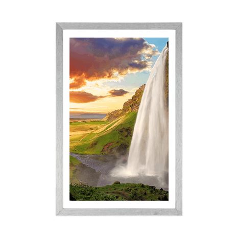 AFFICHE – MAJESTUEUSE CASCADE EN ISLANDE - NATURE - AFFICHES