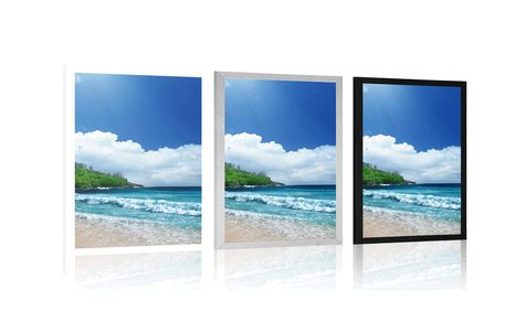 AFFICHE – PLAGE SUR L'ÎLE DES SEYCHELLES - NATURE - AFFICHES