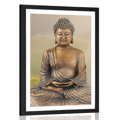 AFFICHE – STATUE DE BOUDDHA EN POSITION DE MÉDITATION - FENG SHUI - AFFICHES