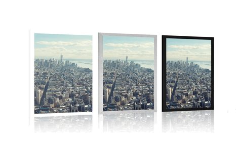 AFFICHE – VUE SUR LE CENTRE DE NEW YORK CHARMANT - VILLES - AFFICHES