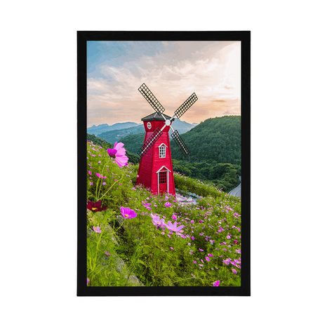 AFFICHE – PRAIRIE PRÈS DU MOULIN MAGIQUE - NATURE - AFFICHES