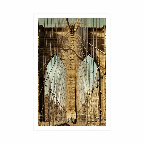 AFFICHE – PONT DE MANHATTAN À NEW YORK - VILLES - AFFICHES