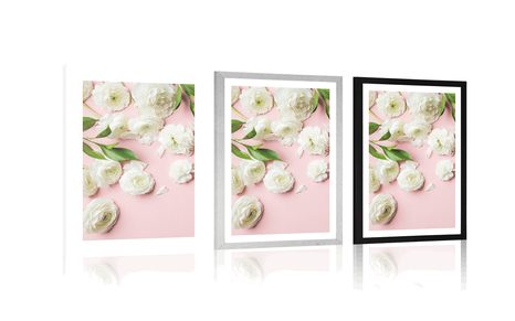 AFFICHE – ROSES ROMANTIQUES - FLEURS - AFFICHES