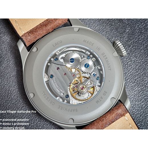 LACO FLIEGER KARLSRUHE PRO BLAU 43 HANDWINDING - FLIEGER PRO - ZNAČKY