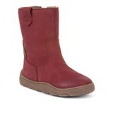 Lányok téli mezítlábas csizma ZERU TEX BOOT Bordeaux, Froddo, G3160242-4, piros