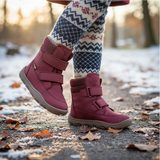 Lányok téli mezítlábas cipő ZERU TEX WINTER Bordaux, Froddo, G3160240-5, piros