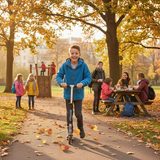 Fiú sportos kültéri cipzáras fleece pulóver Pidilidi PD1170-04 Blue