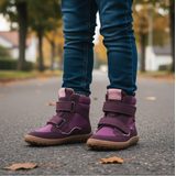 Lány téli barefoot csizma TEX WINTER Purple Froddo G3160247-7