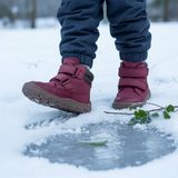 Lányok téli mezítlábas cipő ZERU TEX Bordeaux, Froddo, G2110150-6, piros