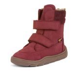 Lányok téli mezítlábas cipő ZERU TEX WINTER Bordaux, Froddo, G3160240-5, piros