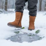 Lányok téli mezítlábas csizma ZERU TEX BOOT Cognac, Froddo, G3160242, barna