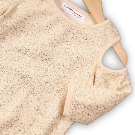 BLÚZ LÁNYOKNAK CSUPASZ VÁLLAKKAL, MINOTI, SHIMMER 5, BÉZS SZÍNŰ