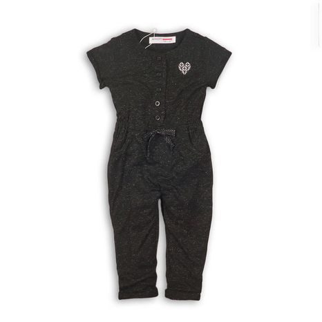 OVERAL LÁNY RÖVID UJJÚ, MINOTI, SZUPER 10, FEKETE