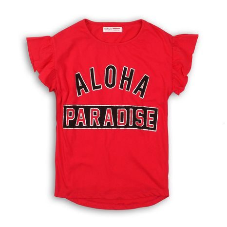 PÓLÓ LÁNYOK RÖVID UJJÚ, MINOTI, KG PÓLÓ 23, PIROS