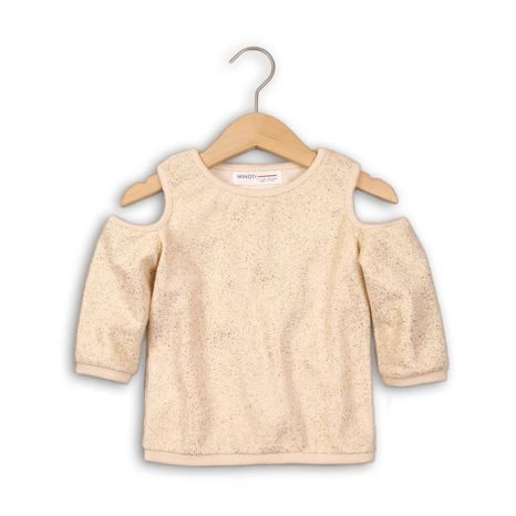 BLÚZ LÁNYOKNAK CSUPASZ VÁLLAKKAL, MINOTI, SHIMMER 5, BÉZS SZÍNŰ