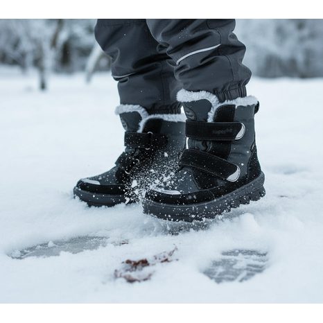 LÁNYOK TÉLI CSIZMA FLAVIA BLACK GORE-TEX, SUPERFIT , 1-000216-0000, FEKETE