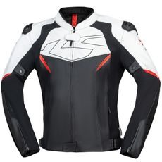 KOŽENÁ BUNDA IXS ACE 1.0 X2-221206 ČIERNO-BIELO-ČERVENÁ M