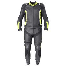 2PCS LEATHER SUIT GMS GR-1 ZG70000 BLACK-YELLOW-WHITE 54H