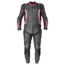 2PCS LEATHER SUIT GMS GR-1 ZG70000 BLACK-RED-WHITE 48H