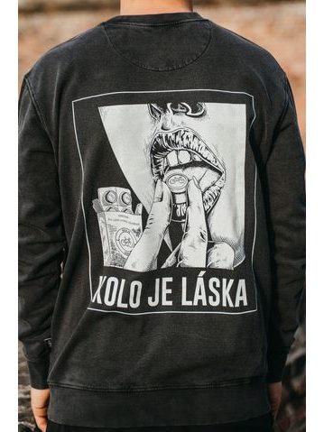 Mikina Kolo je láska Addiction - černá sepraná