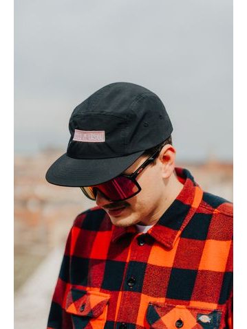 Kšiltovka Kolo je láska Pink Love 5 panel - černá