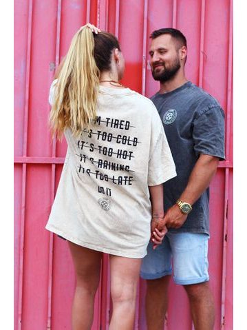 Tričko Fitko je láska No Excuses - béžová