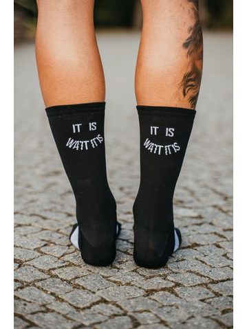 Ponožky na kolo Kolo je Láska It Is Watt It Is - černá