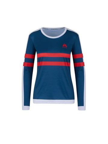 WildTee Běžecké triko COLOR STRIPES RED W - Červená