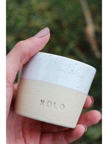 Espresso hrníček Kolo je láska - Opravdová láska bílá