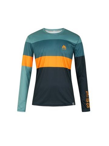 WildTee Běžecké triko COLORBLOK GREEN - Zelená