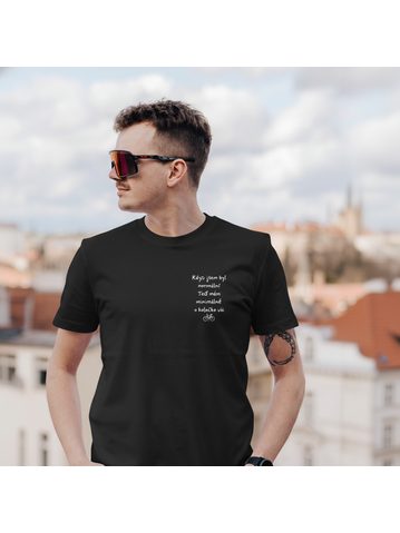 Tričko Kolo je láska O kolečko víc - černá