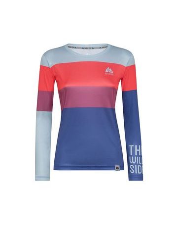 WildTee Běžecké triko COLORBLOK RED W - Modrá