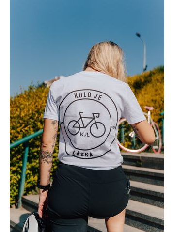Tričko Kolo je láska To s tim logem unisex - bílá