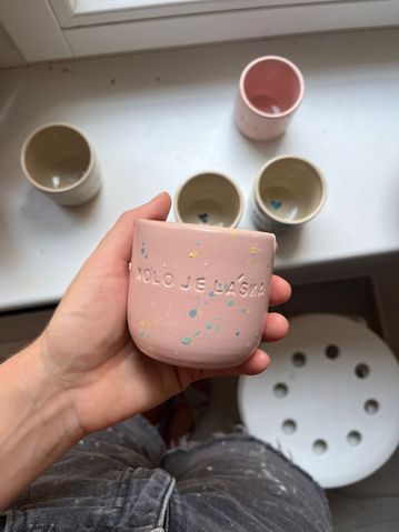 Espresso hrníček Kolo je láska - Pink Madness