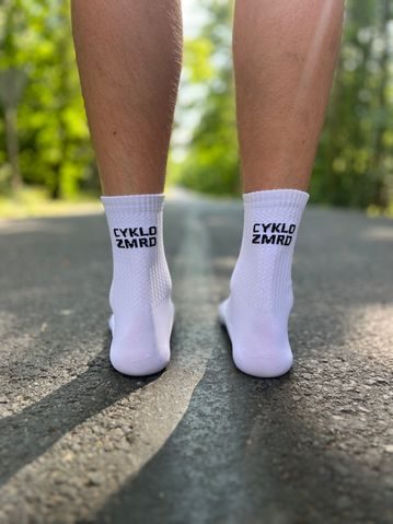 Ponožky na kolo Kolo je Láska Cyklozmrd vol.2 - bílá