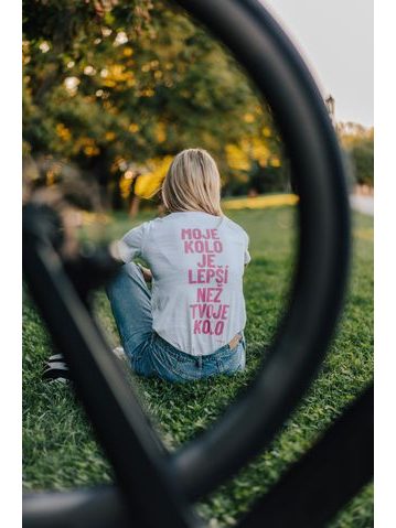 Tričko Kolo je láska Moje Kolo Je Lepší unisex - bílá