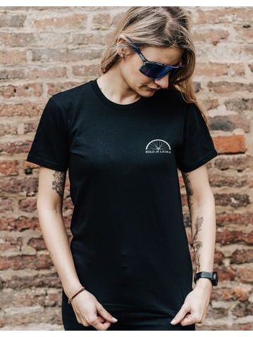 Tričko Kolo je láska Half Wheel Love UNI - černá