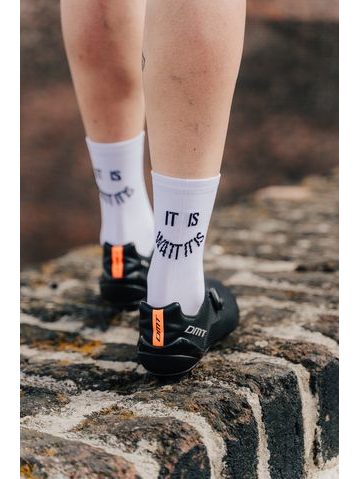 Ponožky na kolo Kolo je Láska It Is Watt It Is - bílá