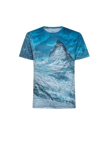 WildTee Funkční triko CERVINO - Modrá