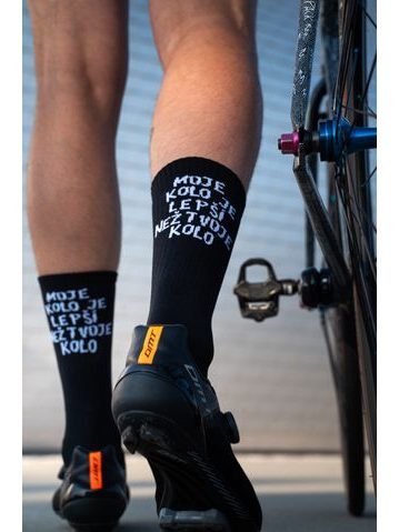 Ponožky na kolo Kolo je Láska Moje kolo je lepší - černá