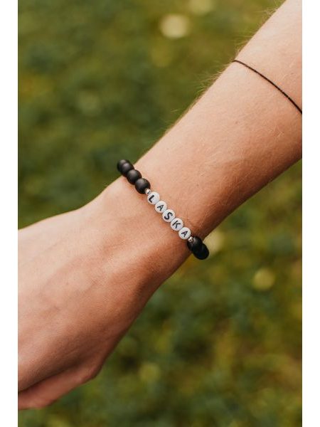 Náramek pro Cyklistu Kolo je láska - černý