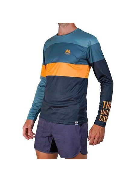 WildTee Běžecké triko COLORBLOK GREEN - Zelená