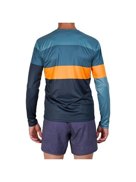 WildTee Běžecké triko COLORBLOK GREEN - Zelená