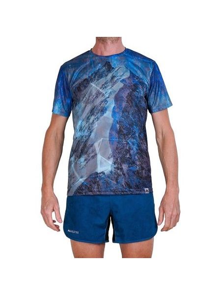 WildTee Funkční triko BERNINA - Modrá