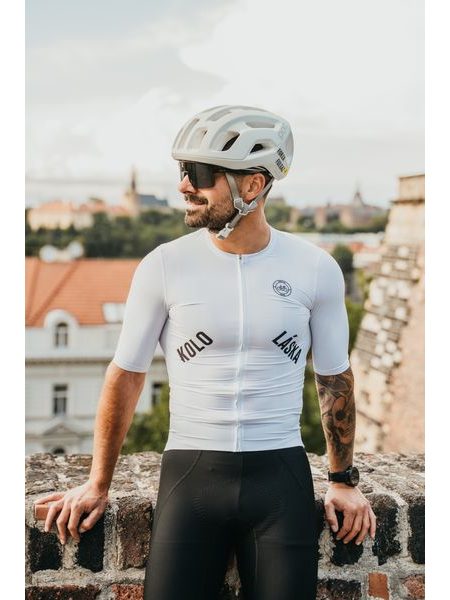 Pánský cyklistický dres Kolo je láska - prostě bílej dres