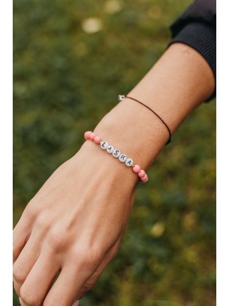 Náramek pro Cyklistu Kolo je láska - růžový