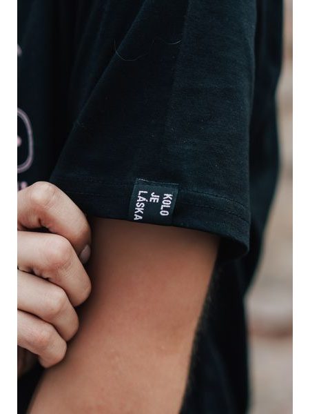 Tričko Kolo je láska Svět potřebuje víc cyklistů unisex - černá