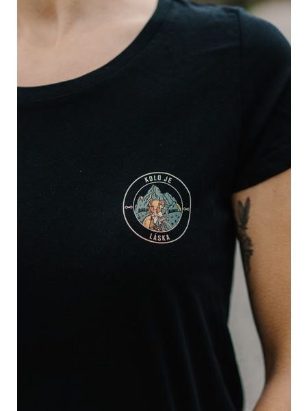 Dámské tričko Kolo je láska Kolo Or Die - černá