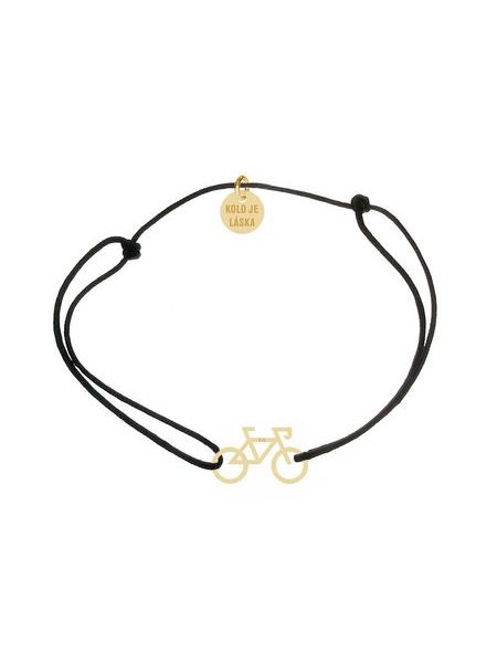 Náramek pro Cyklistu Kolo je láska - zlatý